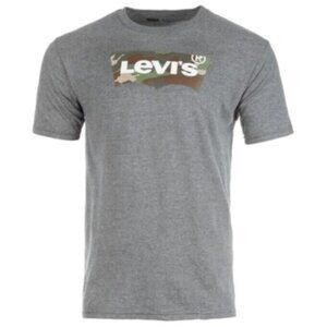 Levi's Men's Camo Batwing Logo-Print T-Shirt - Bennet Camo Graphite Gray size M